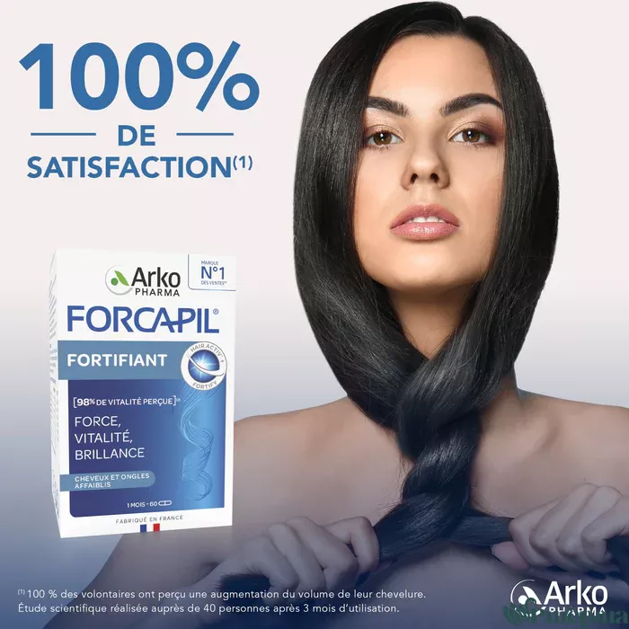 Forcapil Fortifiant, Cheveux et Ongles - Lot 3 mois + 1 mois offert - Image 2