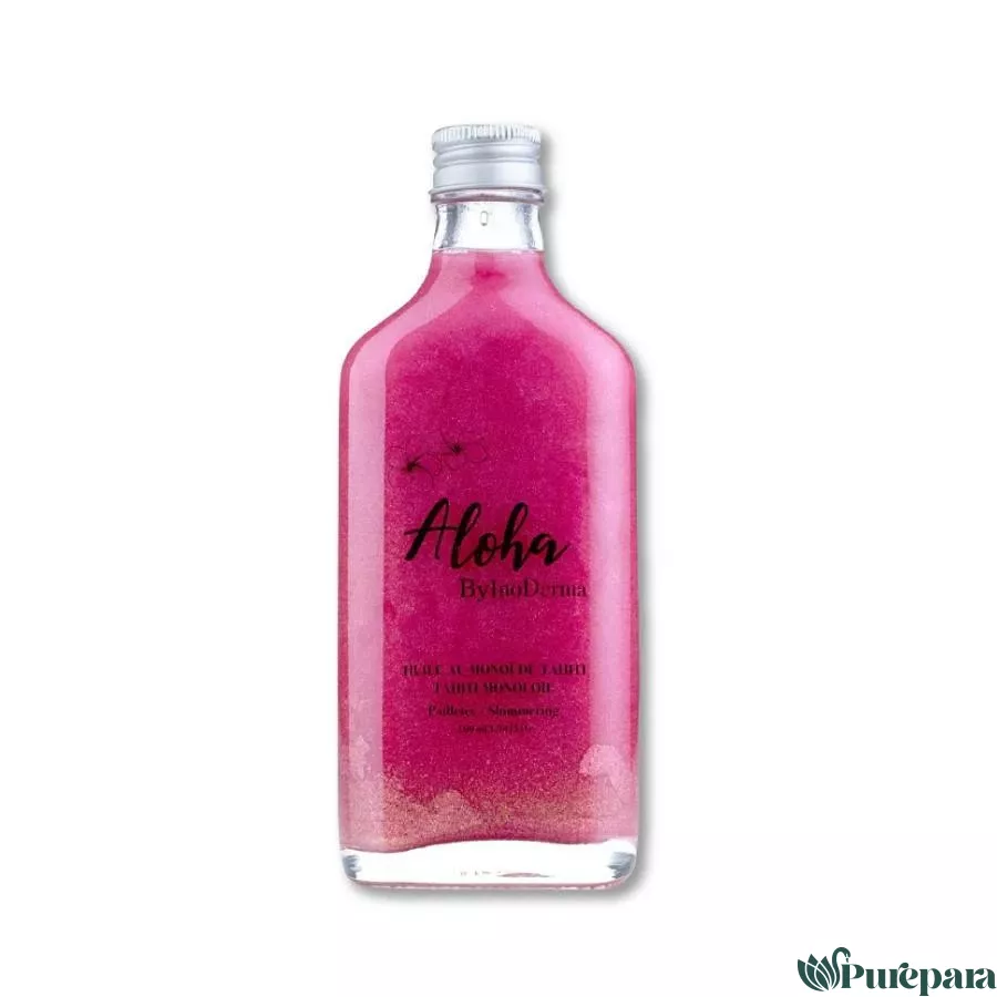 ALOHA By Inoderma Huile au Monoï de Tahiti Pailletée PINK 100ml