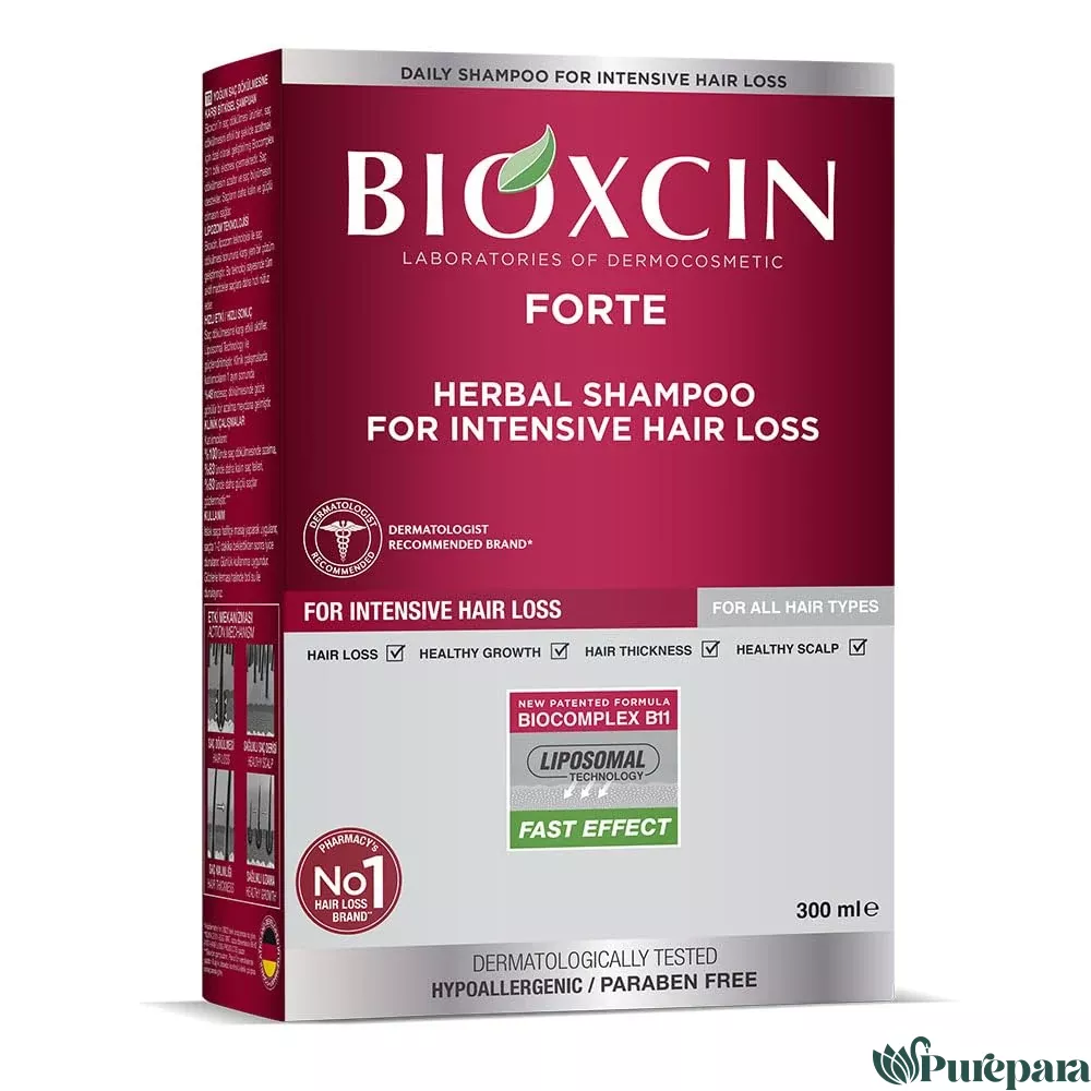 BIOXSINE Forte Shamp Anti Chute Tous Types de Cheveux 300ml