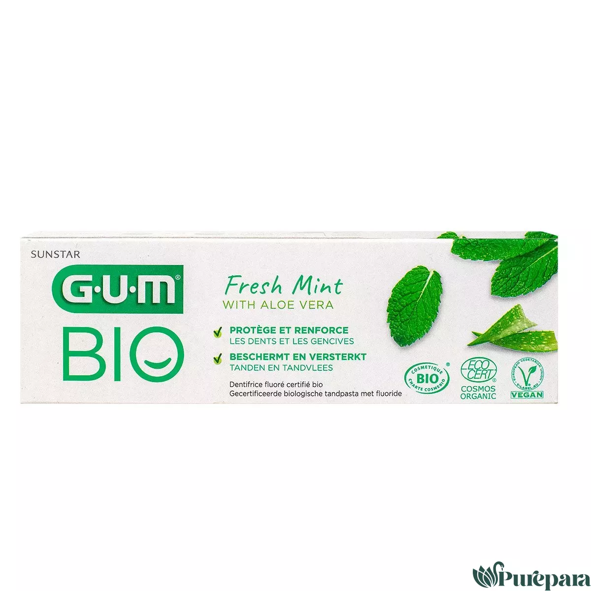 GUM Bio Dentifrice Fresh Mint et Aloe Vera 75ml