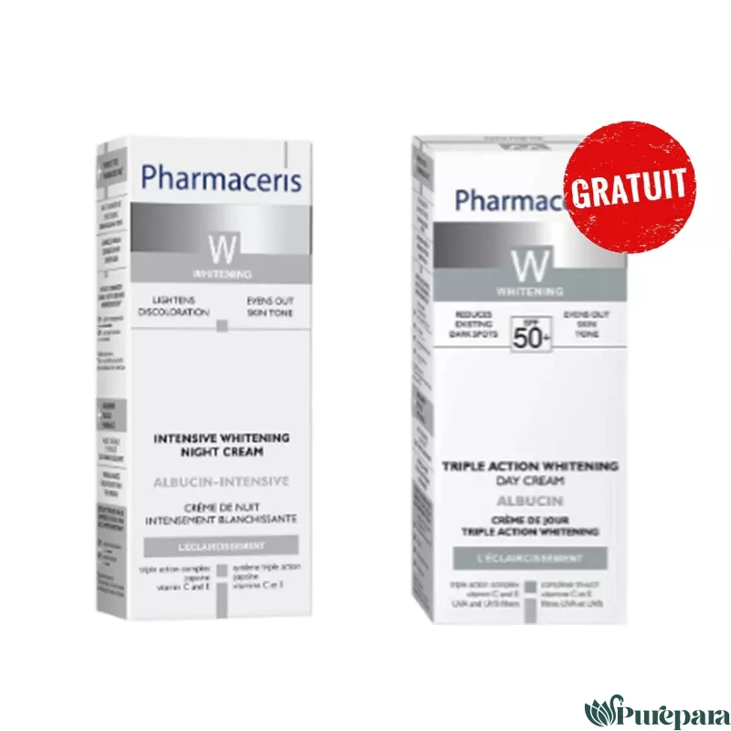 PHARMACERIS COFFRET WHITENING ALBUCINE CREME JOUR +ALBUCIN CREME NUIT