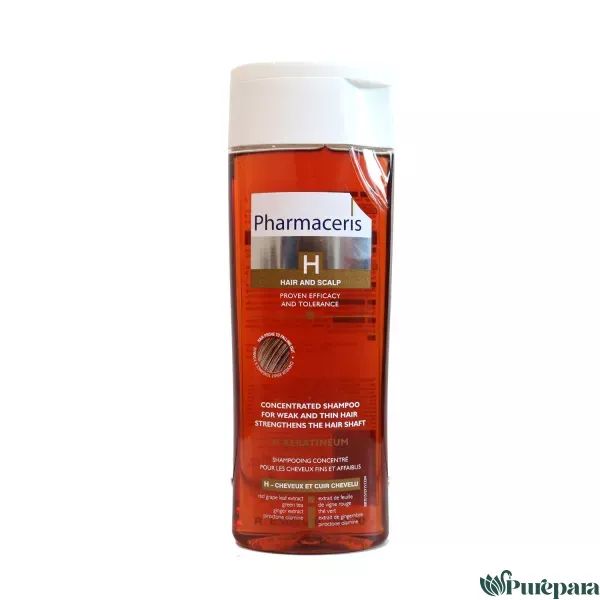 PHARMACERIS SHAMPOOING CHEVEUX FINS ET AFFAIBLIS H-KERATINEUM 250 ML